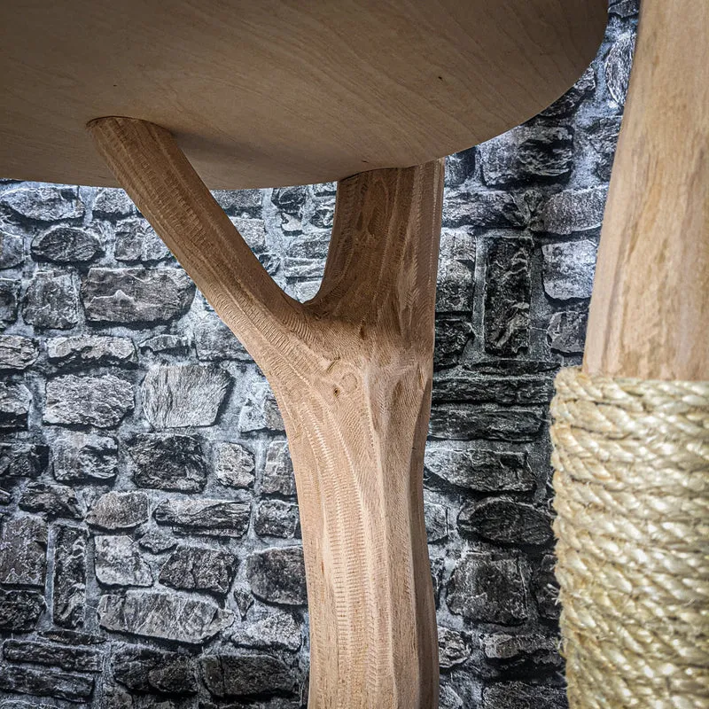 Naturkratzbaum 3267 Kratzbaum Natur Holz Design 144 cm hoch Katzenbaum
