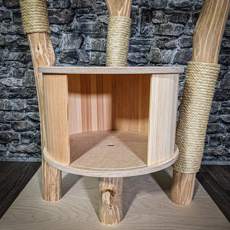 Naturkratzbaum 3265 Kratzbaum Natur Holz Design 175 cm hoch Katzenbaum