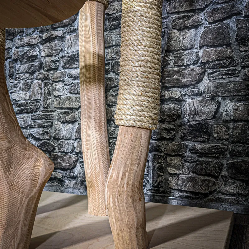 Naturkratzbaum 3264 Kratzbaum Natur Holz Design 175 cm hoch Katzenbaum
