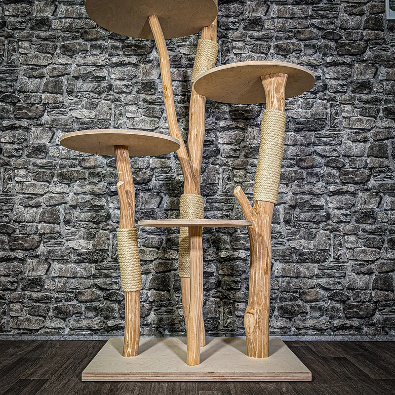 Naturkratzbaum 3263 Kratzbaum Natur Holz Design 176 cm hoch Katzenbaum