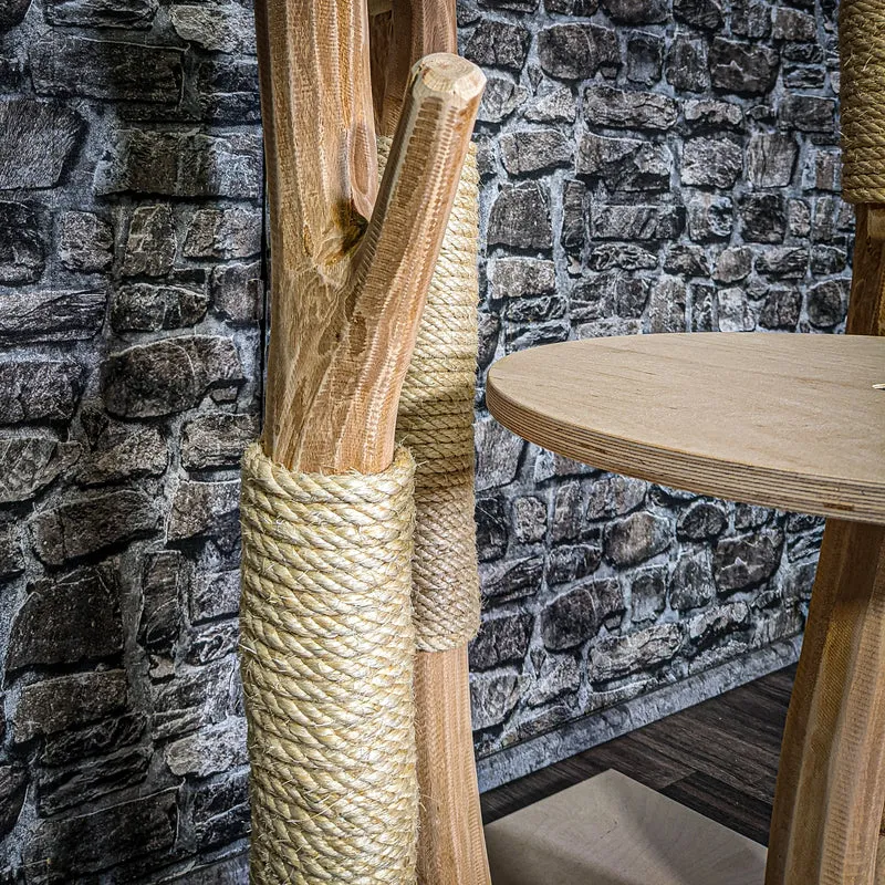 Naturkratzbaum 3263 Kratzbaum Natur Holz Design 176 cm hoch Katzenbaum