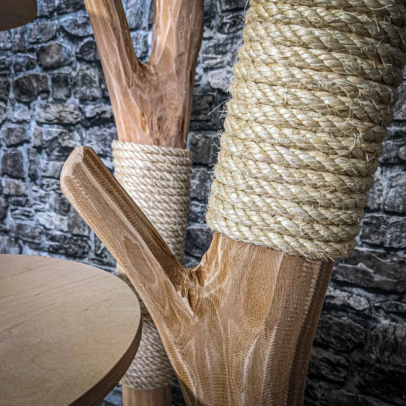 Naturkratzbaum 3263 Kratzbaum Natur Holz Design 176 cm hoch Katzenbaum