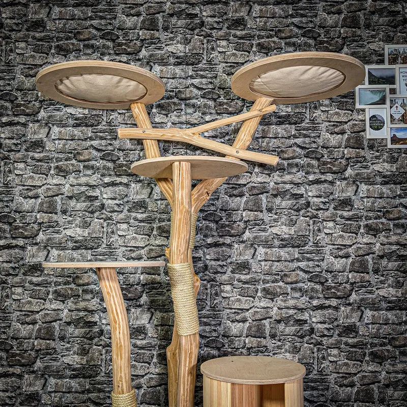 Naturkratzbaum 3261 Kratzbaum Natur Holz Design 175 cm hoch Katzenbaum