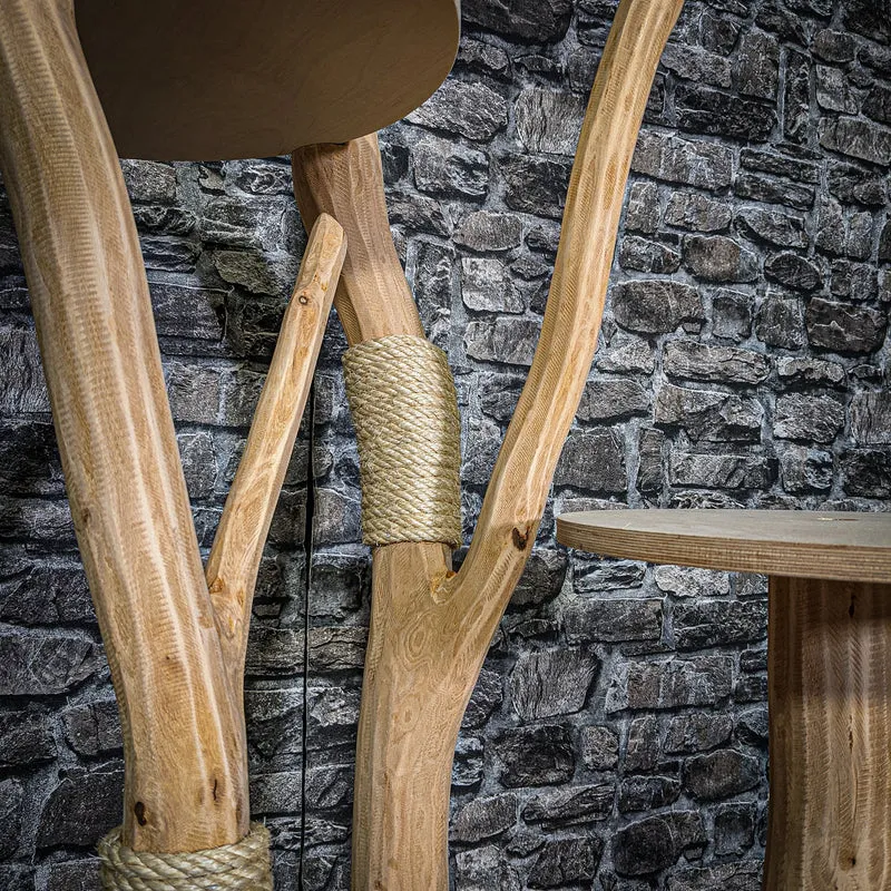 Naturkratzbaum 3259 Kratzbaum Natur Holz Design 146 cm hoch Katzenbaum