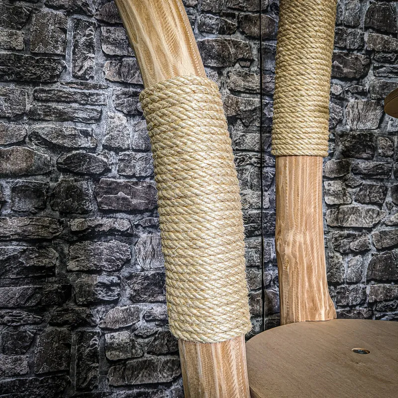 Naturkratzbaum 3258 Kratzbaum Natur Holz Design 215 cm hoch Katzenbaum
