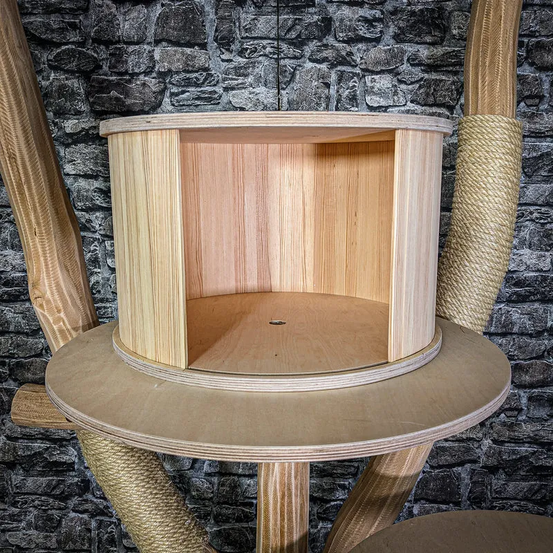 Naturkratzbaum 3257 Kratzbaum Natur Holz Design 196 cm hoch Katzenbaum
