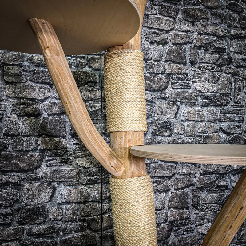Naturkratzbaum 3255 Kratzbaum Natur Holz Design 176 cm hoch Katzenbaum
