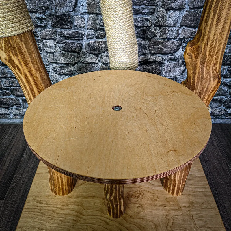 Naturkratzbaum 3254 Kratzbaum Natur Holz Design 213 cm hoch Katzenbaum