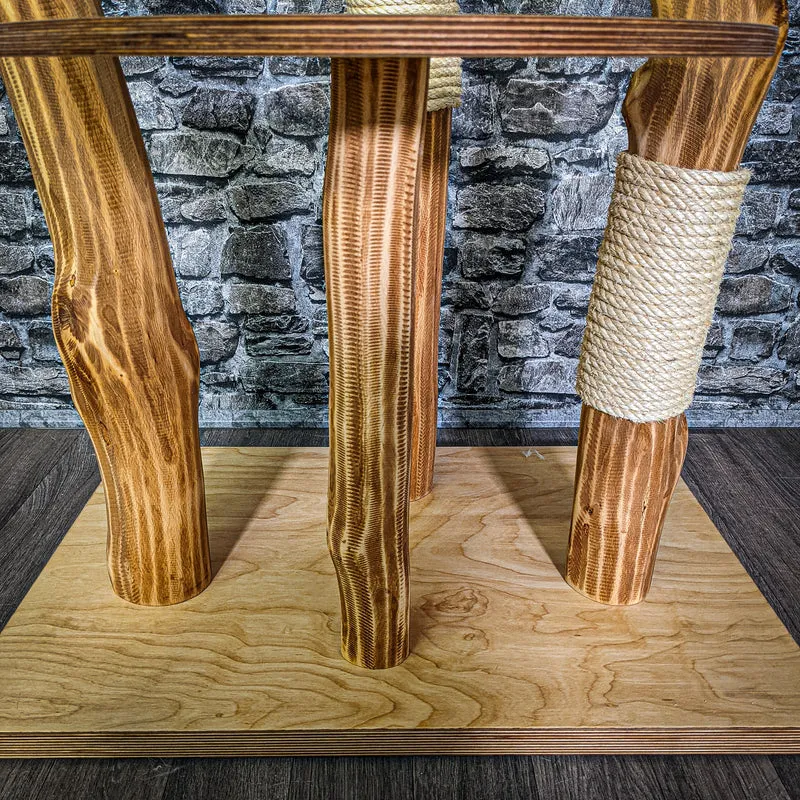 Naturkratzbaum 3254 Kratzbaum Natur Holz Design 213 cm hoch Katzenbaum