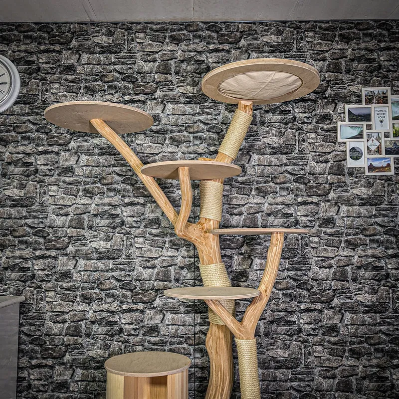 Naturkratzbaum 3248 Kratzbaum Natur Holz Design 189 cm hoch Katzenbaum