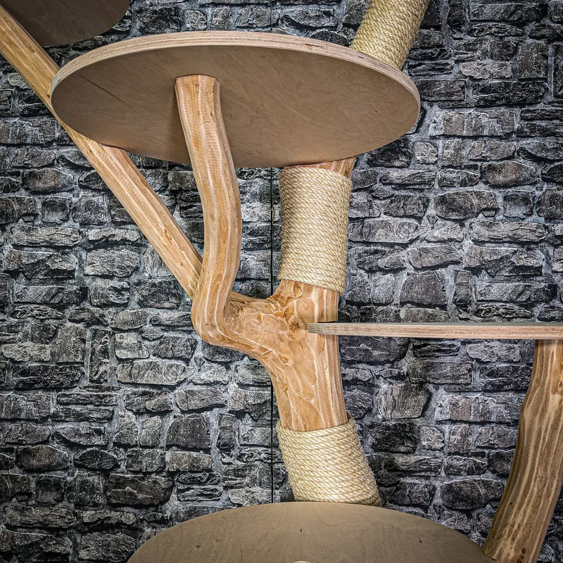 Naturkratzbaum 3248 Kratzbaum Natur Holz Design 189 cm hoch Katzenbaum