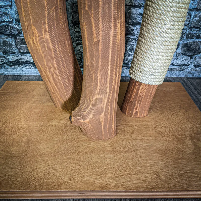 Outdoor Naturkratzbaum 3245 Kratzbaum Natur Holz Design 175 cm hoch Katzenbaum