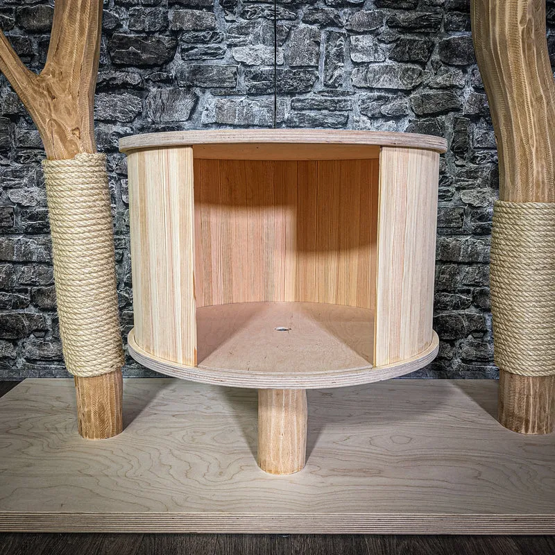 Naturkratzbaum 3244 Kratzbaum Natur Holz Design 197 cm hoch Katzenbaum