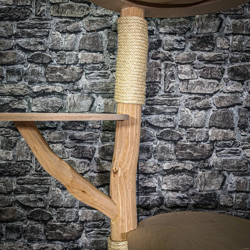 Naturkratzbaum 3242 Kratzbaum Natur Holz Design 160 cm hoch Katzenbaum