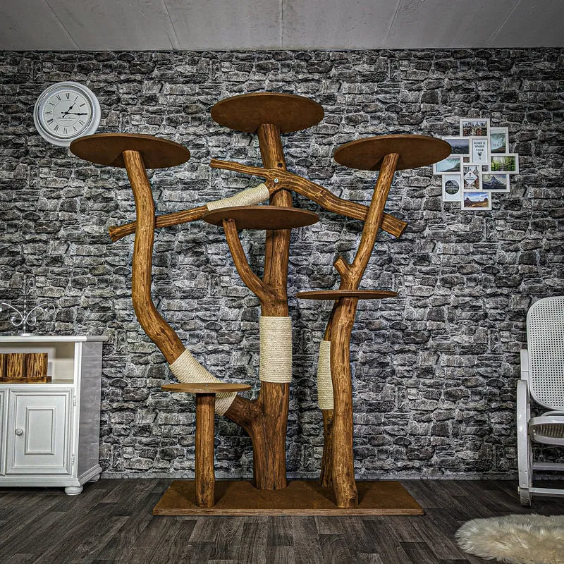 Outdoor Naturkratzbaum 3172 Kratzbaum Natur Holz Design 195 cm hoch Katzenbaum