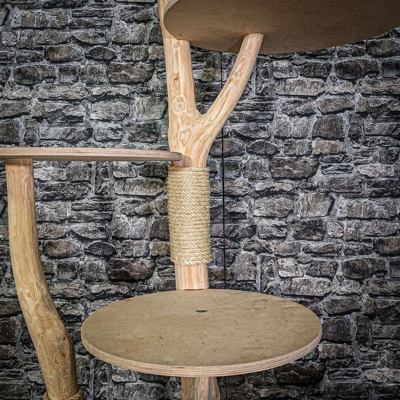 Naturkratzbaum 3167 Kratzbaum Natur Holz Design 175 cm hoch Katzenbaum