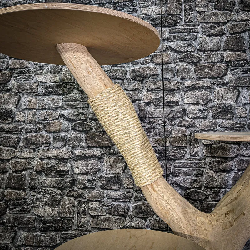 Naturkratzbaum 3158 Kratzbaum Natur Holz Design 110 cm hoch Katzenbaum