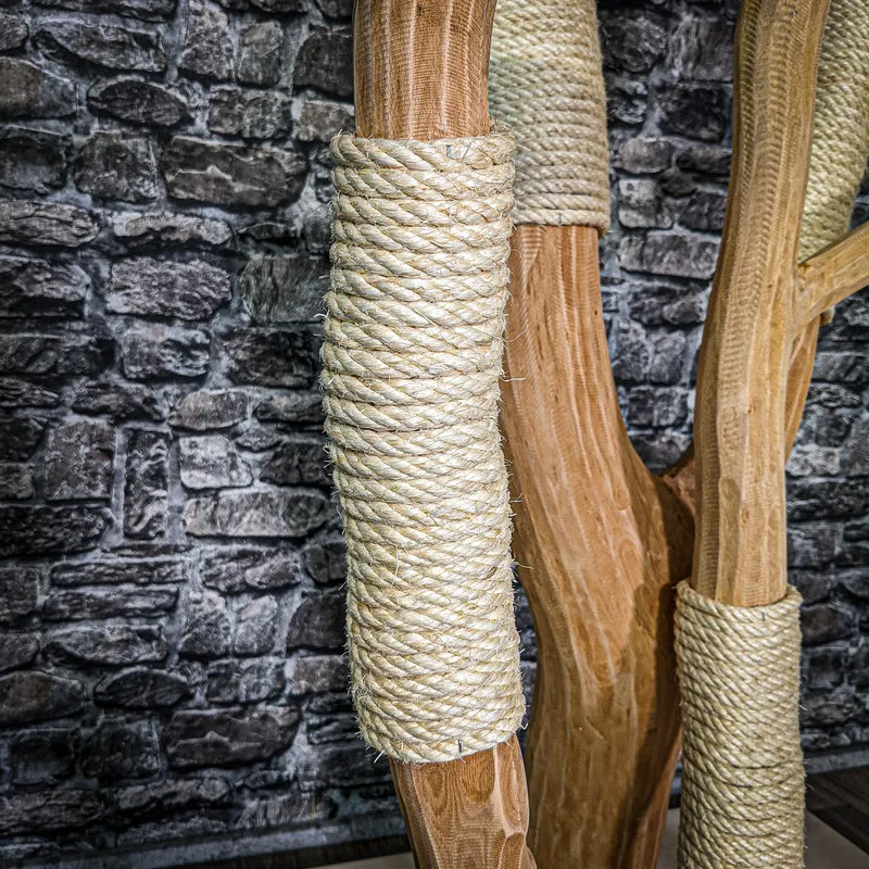 Naturkratzbaum 3144 Kratzbaum Natur Holz Design 143 cm hoch Katzenbaum