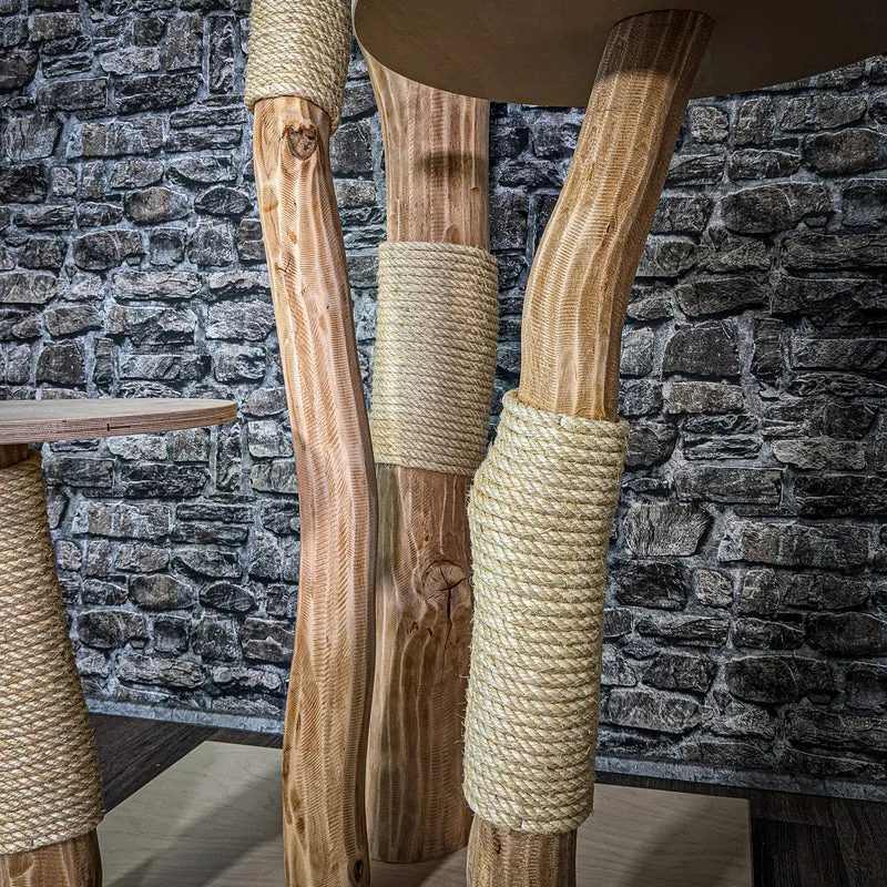 Naturkratzbaum 3140 Kratzbaum Natur Holz Design 175 cm hoch Katzenbaum