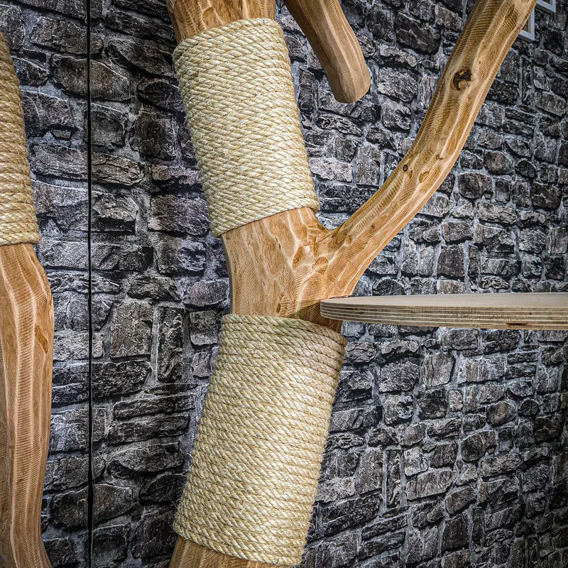 Naturkratzbaum 3138 Kratzbaum Natur Holz Design 190 cm hoch Katzenbaum