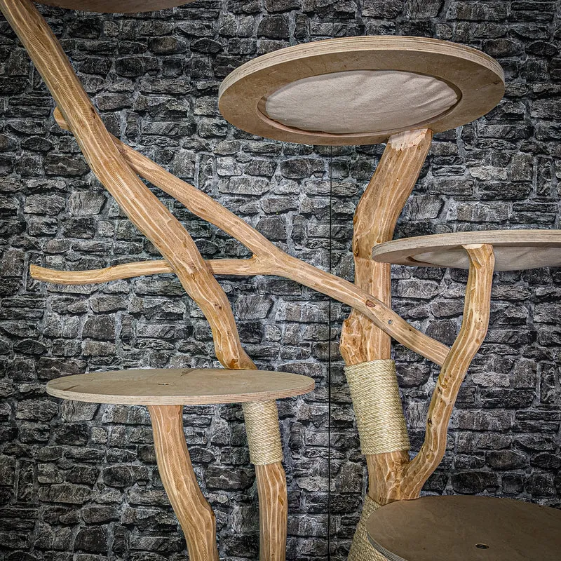 Naturkratzbaum 3138 Kratzbaum Natur Holz Design 190 cm hoch Katzenbaum