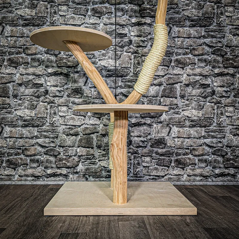 Naturkratzbaum 3137 Kratzbaum Natur Holz Design 115 cm hoch Katzenbaum