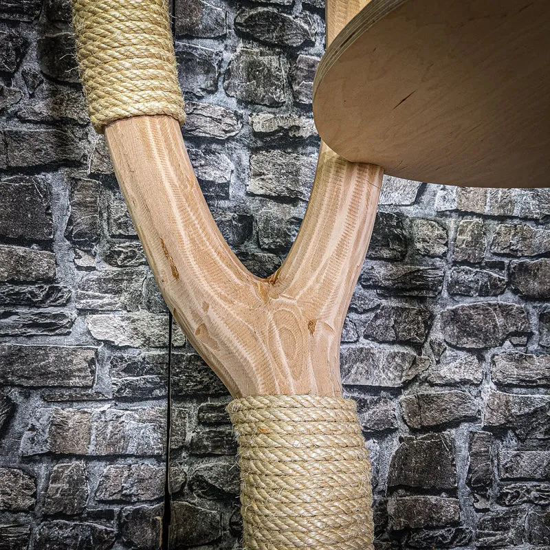 Naturkratzbaum 3237 Kratzbaum Natur Holz Design 214 cm hoch Katzenbaum