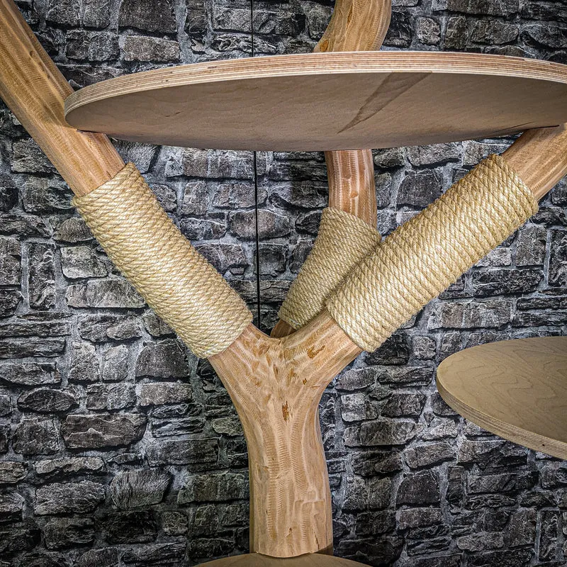 Naturkratzbaum 3236 Kratzbaum Natur Holz Design 211 cm hoch Katzenbaum