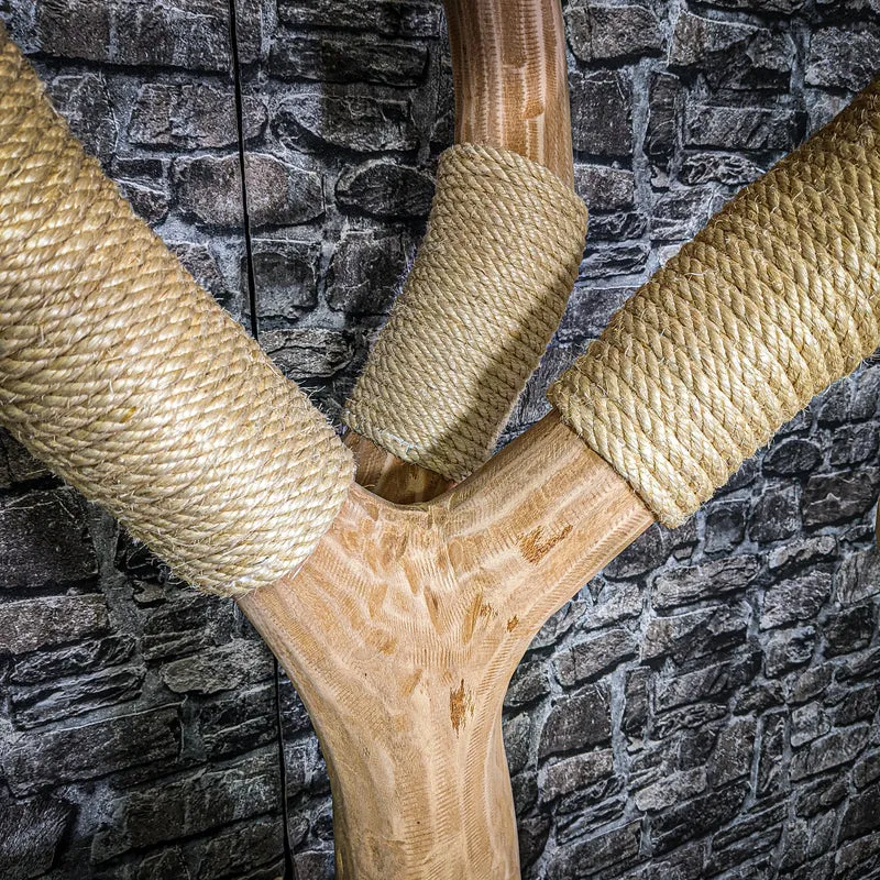 Naturkratzbaum 3236 Kratzbaum Natur Holz Design 211 cm hoch Katzenbaum