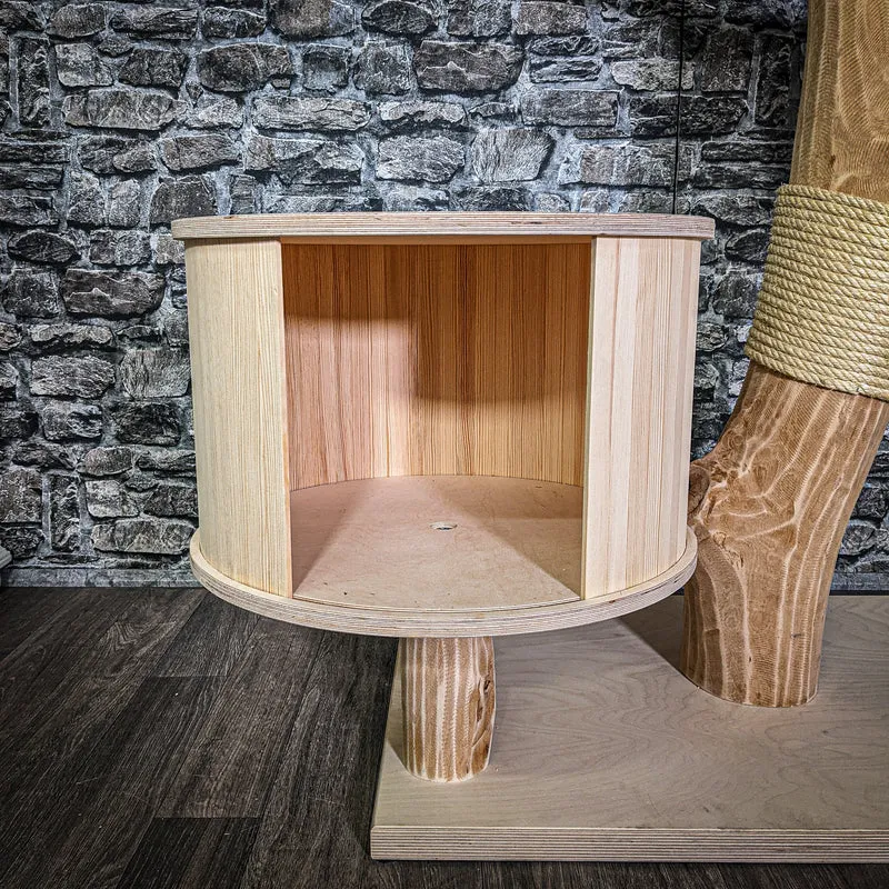 Naturkratzbaum 3235 Kratzbaum Natur Holz Design 177 cm hoch Katzenbaum