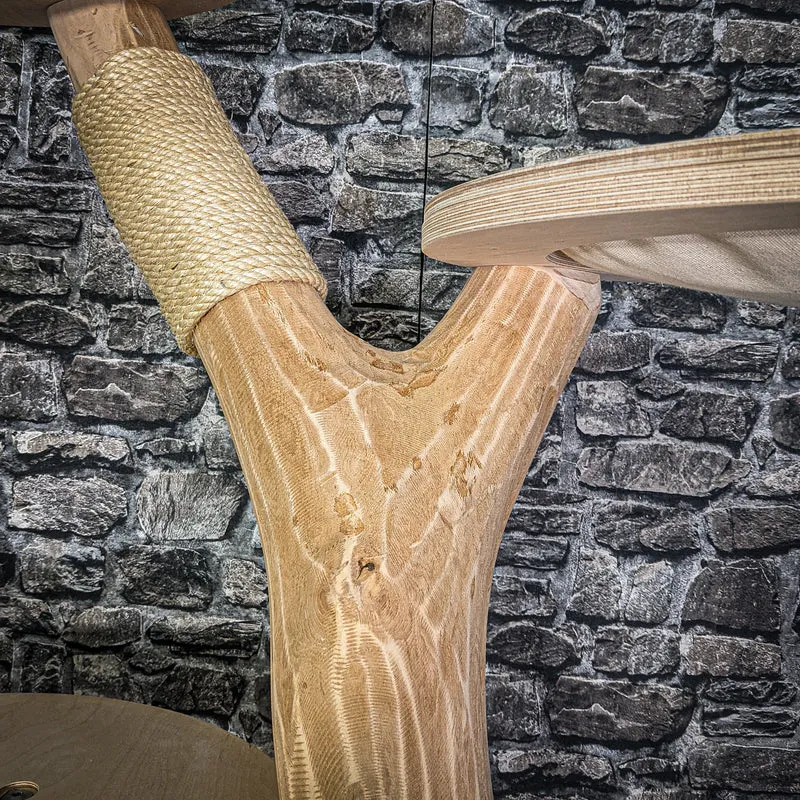 Naturkratzbaum 3235 Kratzbaum Natur Holz Design 177 cm hoch Katzenbaum
