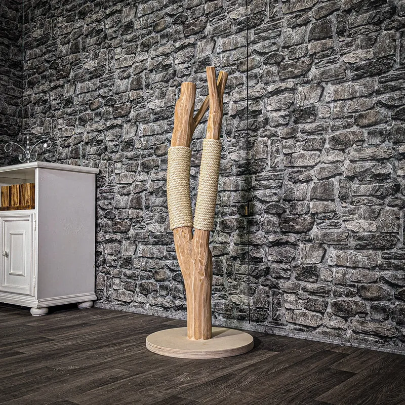 Naturkratzbaum 3234 Kratzbaum Natur Holz Design 103 cm hoch Katzenbaum