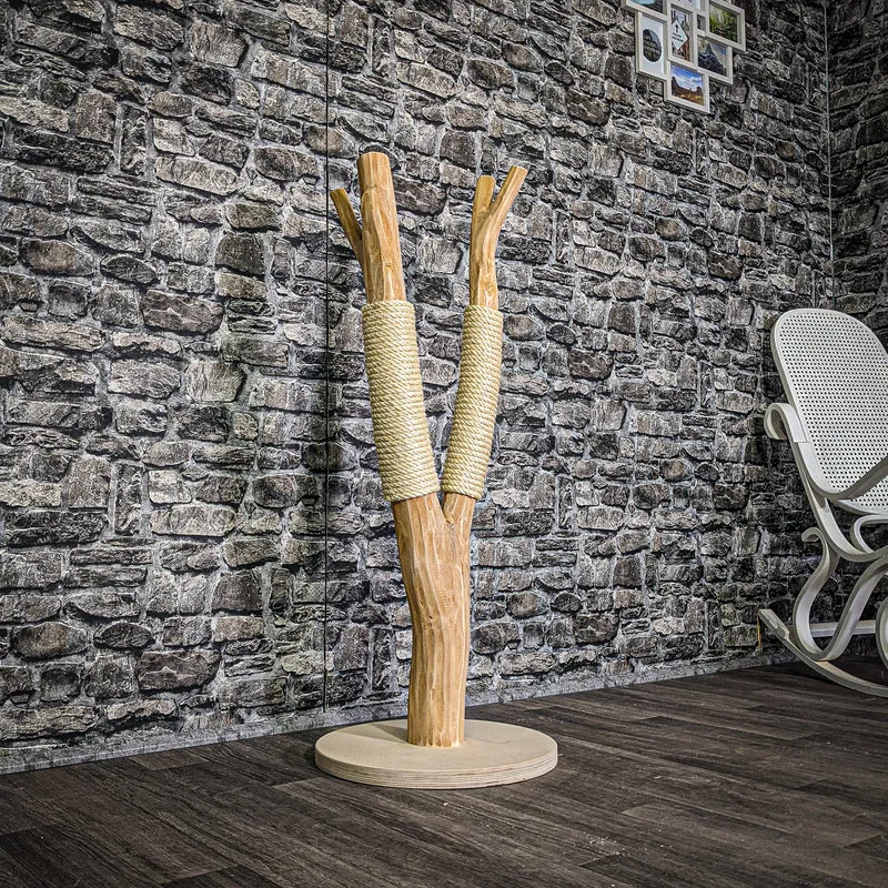 Naturkratzbaum 3234 Kratzbaum Natur Holz Design 103 cm hoch Katzenbaum