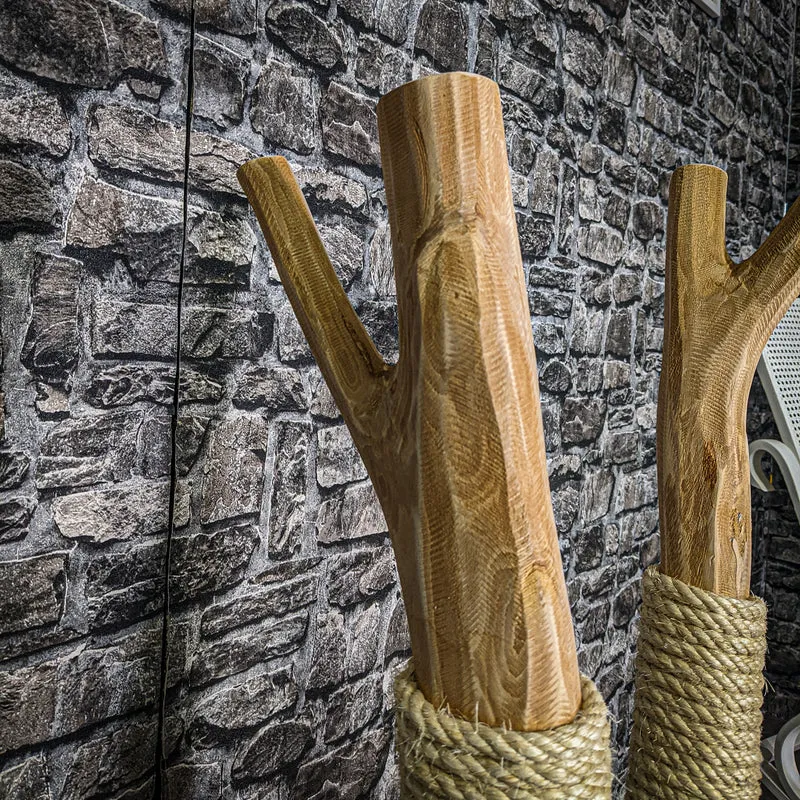 Naturkratzbaum 3234 Kratzbaum Natur Holz Design 103 cm hoch Katzenbaum