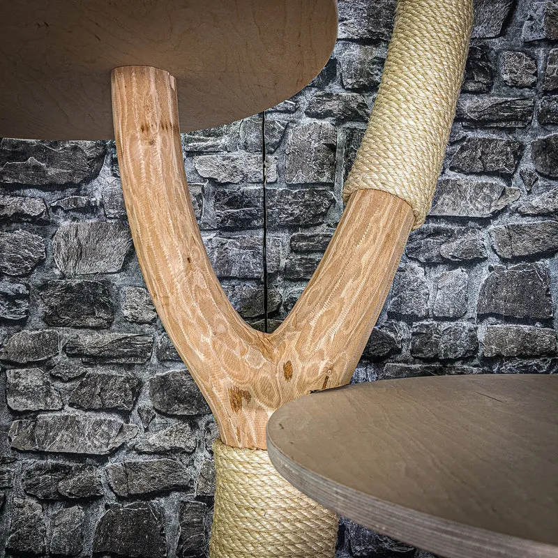 Naturkratzbaum 3232 Kratzbaum Natur Holz Design 175 cm hoch Katzenbaum