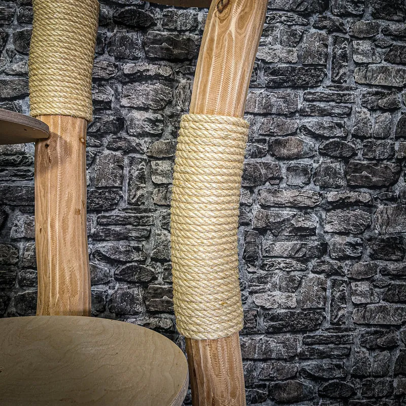 Naturkratzbaum 3232 Kratzbaum Natur Holz Design 175 cm hoch Katzenbaum