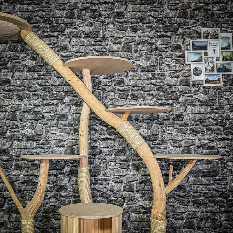 Naturkratzbaum 3230 Kratzbaum Natur Holz Design 190 cm hoch Katzenbaum