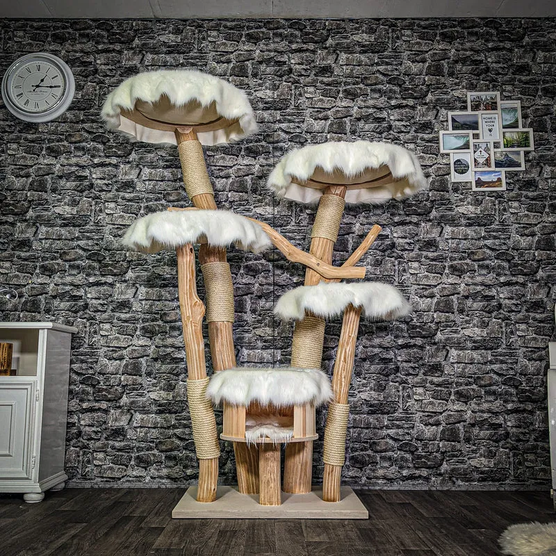 Naturkratzbaum 3228 Kratzbaum Natur Holz Design 179 cm hoch Katzenbaum