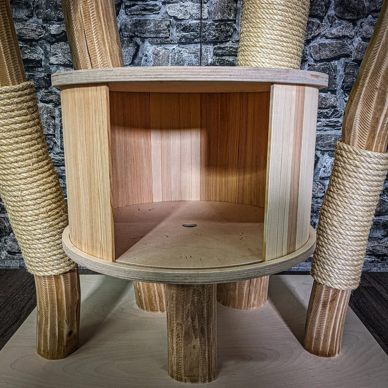 Naturkratzbaum 3228 Kratzbaum Natur Holz Design 179 cm hoch Katzenbaum
