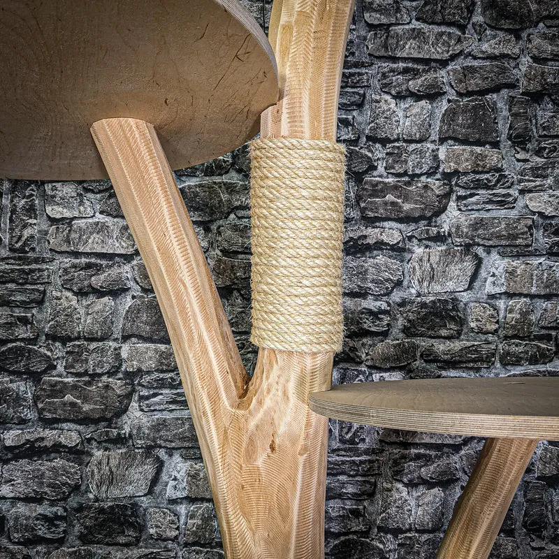 Naturkratzbaum 3227 Kratzbaum Natur Holz Design 206 cm hoch Katzenbaum