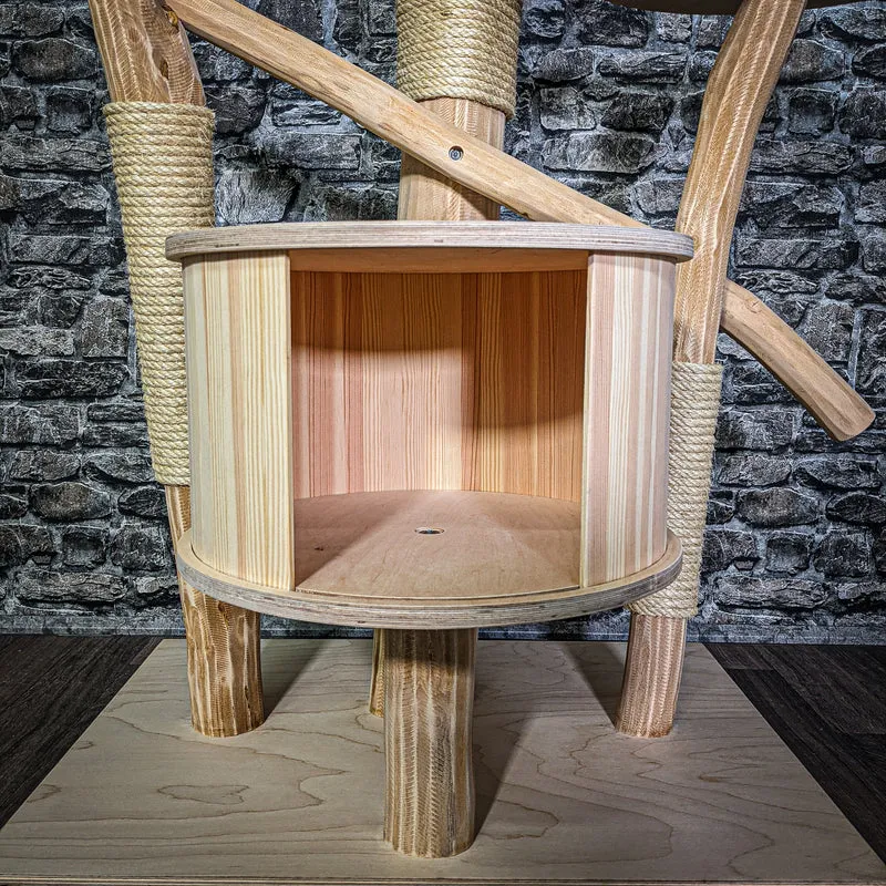 Naturkratzbaum 3227 Kratzbaum Natur Holz Design 206 cm hoch Katzenbaum