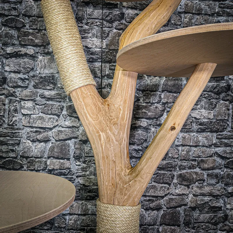 Naturkratzbaum 3226 Kratzbaum Natur Holz Design 192 cm hoch Katzenbaum