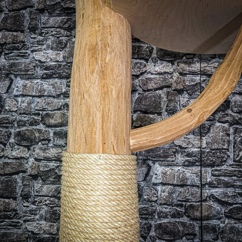 Naturkratzbaum 3222 Kratzbaum Natur Holz Design 201 cm hoch Katzenbaum