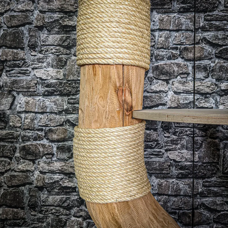 Naturkratzbaum 3222 Kratzbaum Natur Holz Design 201 cm hoch Katzenbaum