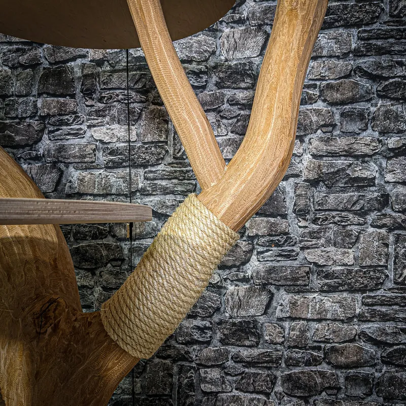 Naturkratzbaum 3222 Kratzbaum Natur Holz Design 201 cm hoch Katzenbaum