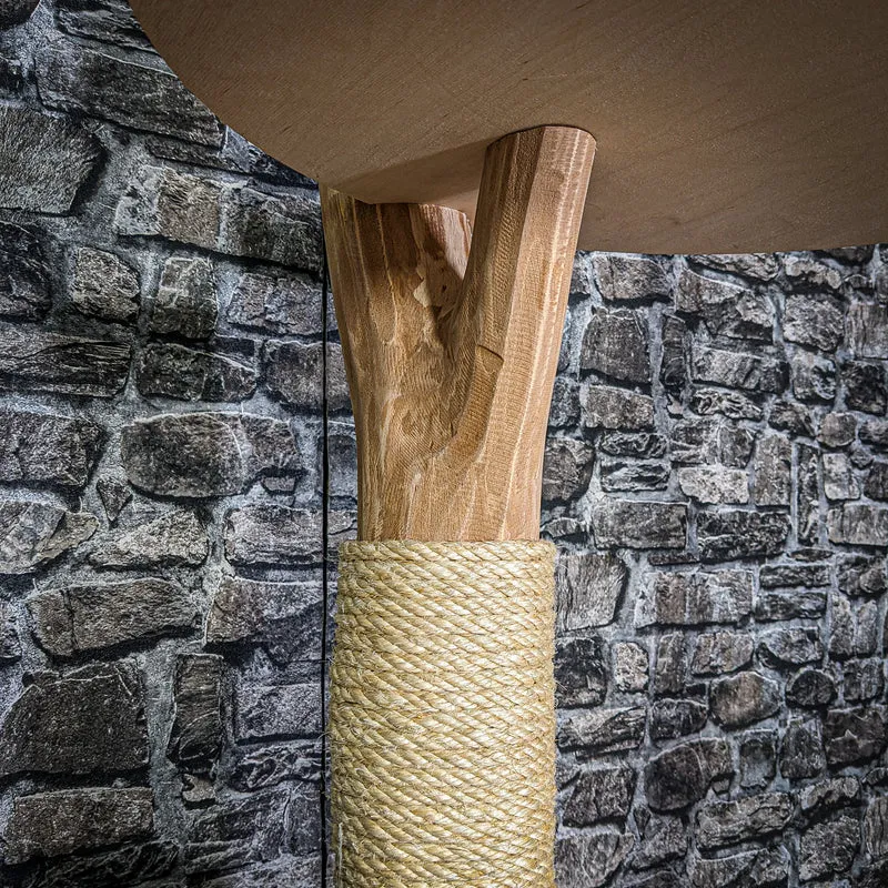 Naturkratzbaum 3217 Kratzbaum Natur Holz Design 195 cm hoch Katzenbaum