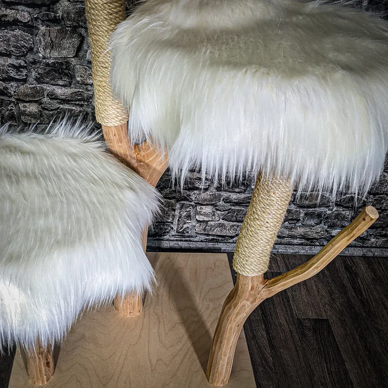 Naturkratzbaum 3214 Kratzbaum Natur Holz Design 145 cm hoch Katzenbaum