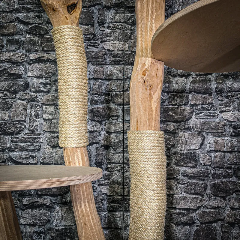 Naturkratzbaum 3213 Kratzbaum Natur Holz Design 195 cm hoch Katzenbaum