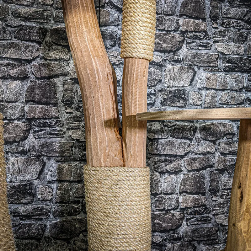 Naturkratzbaum 3212 Kratzbaum Natur Holz Design 175 cm hoch Katzenbaum