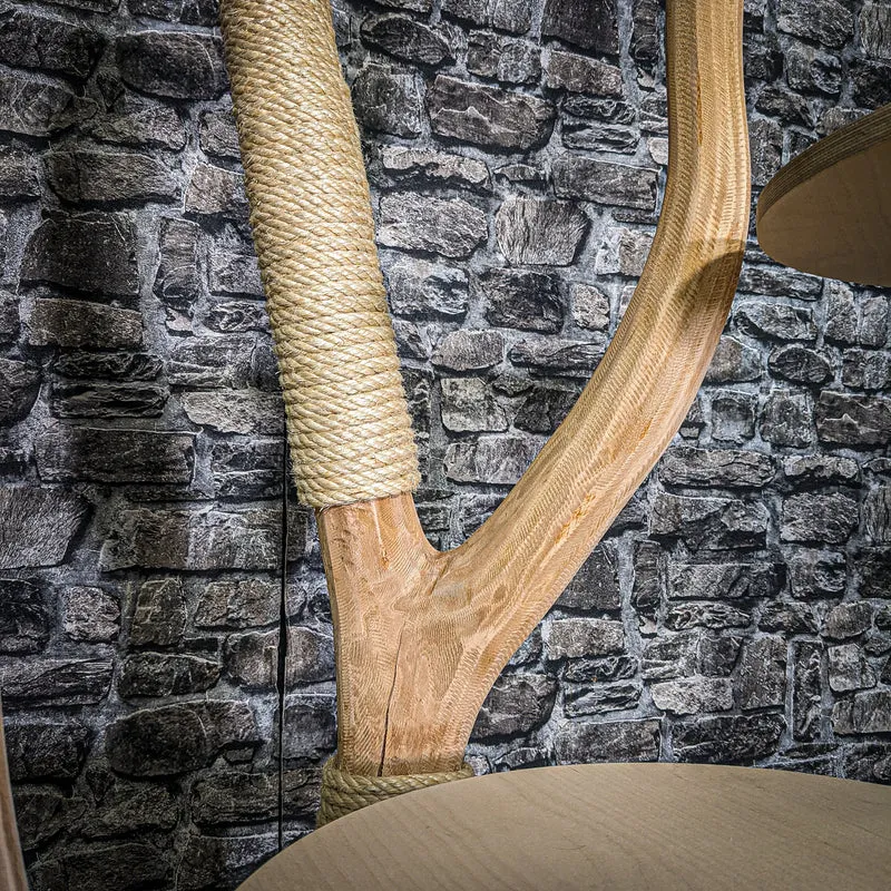 Naturkratzbaum 3210 Kratzbaum Natur Holz Design 175 cm hoch Katzenbaum